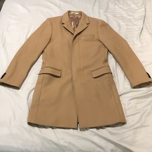 Club Monaco New York Camel Top Coat Size 36